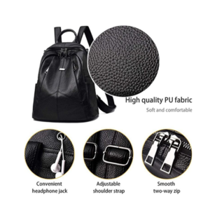 Laptop Backpack Bag For girl PU Fabric