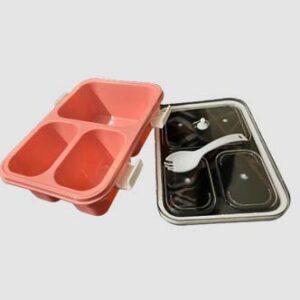Lunch Box For Kids, Tiffin Box With Spoon - Image 3