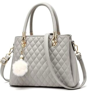 Womens Stylish Pu Leather Handbags Grey