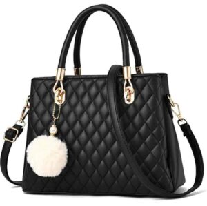 Women Black PU Leather Handbag