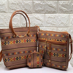 Rajasthani print party bag combo of 3 pcs