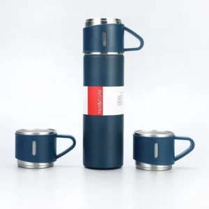 Vacuum Flask Set with 2 Cups blue