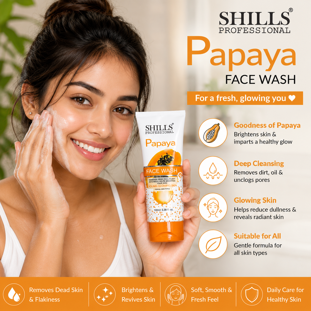 Shills Professional Papaya Face wash 100ml