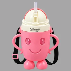 Water bottle pink smile